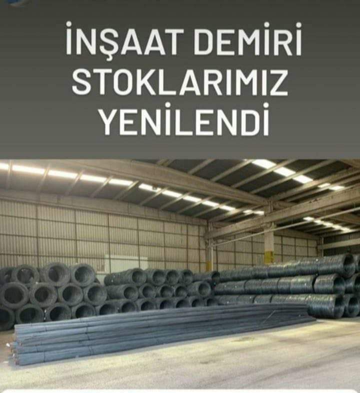 İNŞAAT DEMİRİ STOKLARIMIZ YENİLENDİ.